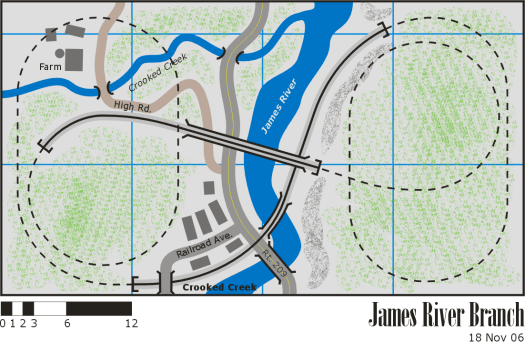 James River Branch track plan, version 1a
